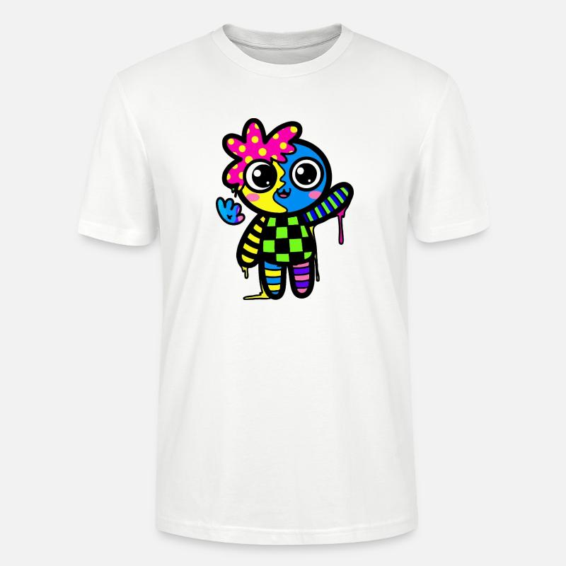 Split Face Regenbogen Pop Art - Stanley/Stella Unisex Bio-T-Shirt CRAFTER - Weiß