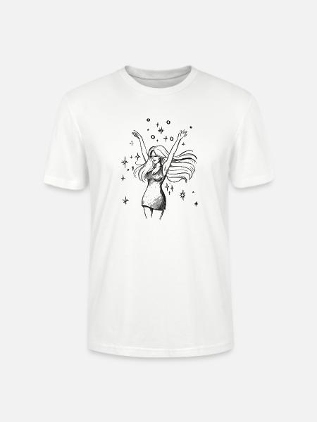 Dancing Woman Empowerment - Illustration - Stanley/Stella CRAFTER Unisex Organic T-Shirt - white