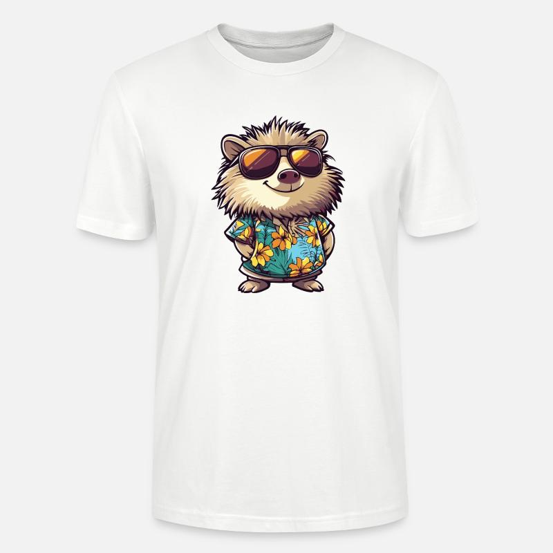 Igel Comic Urlaub - Stanley/Stella Unisex Bio-T-Shirt CRAFTER - Weiß