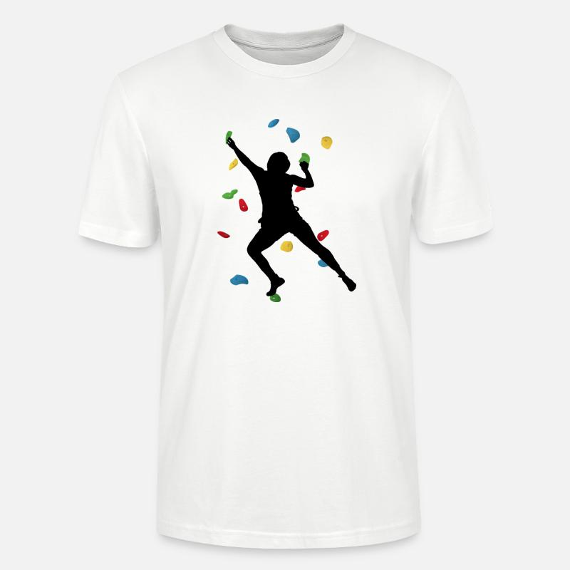 Climb Wall Man – Boulder Challenge - Stanley/Stella Unisex Bio-T-Shirt CRAFTER - Weiß