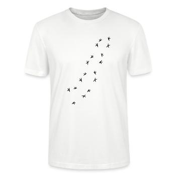 Gecko spur Tapsen laufen krabbeln - Stanley/Stella Unisex Bio-T-Shirt CRAFTER - Weiß - Vorne - Alina (178cm) & Michal (187cm)