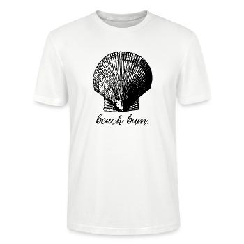 Beach Bum Shell - Mermaid - Stanley/Stella CRAFTER Unisex Organic T-Shirt - white - Front - Alina (178cm) & Michal (187cm)