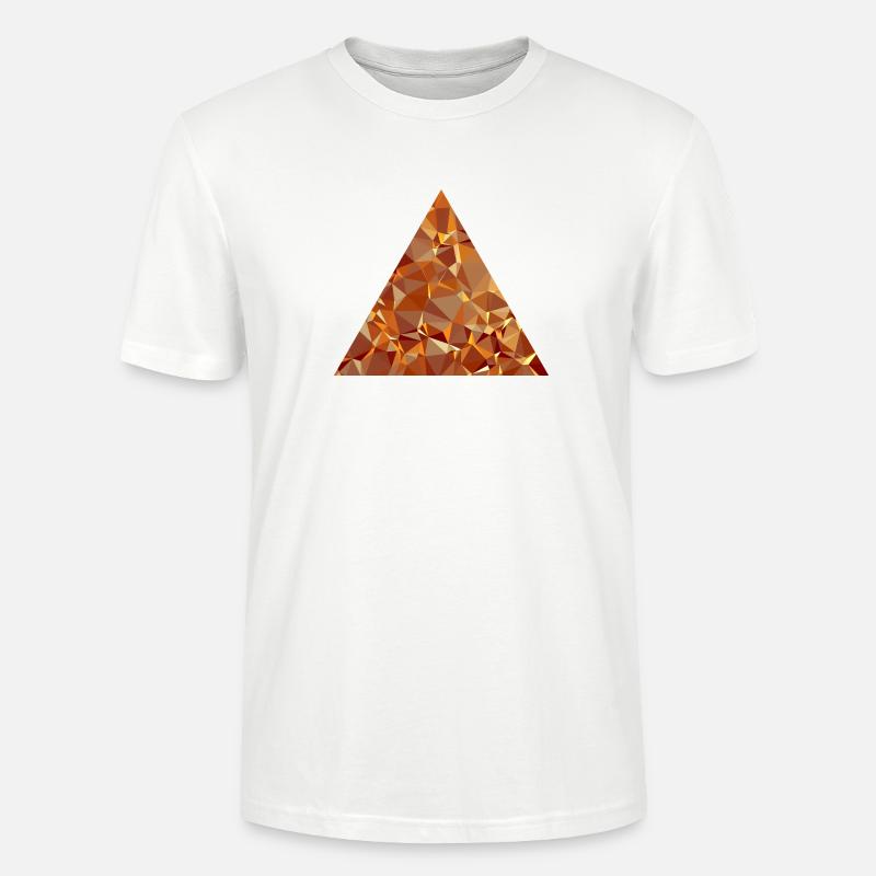 Triangle (low poly) - T-shirt bio CRAFTER Stanley Stella Unisexe - blanc