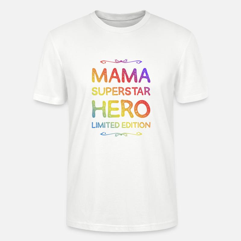 Beste Mama Held Spruch - Stanley/Stella Unisex Bio-T-Shirt CRAFTER - Weiß