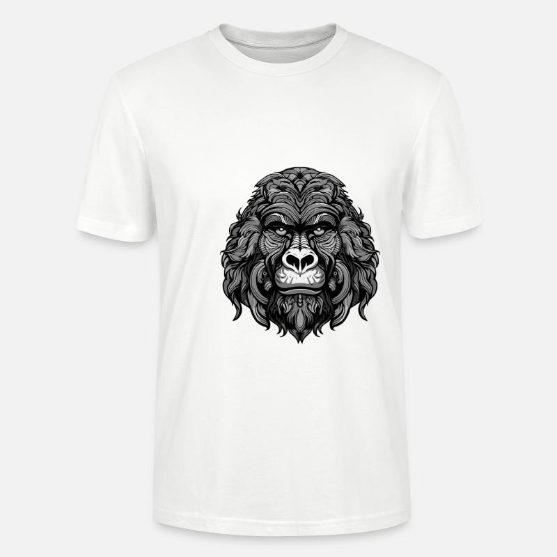 Gorilla Portrait - Stanley/Stella Unisex Bio-T-Shirt CRAFTER - Weiß