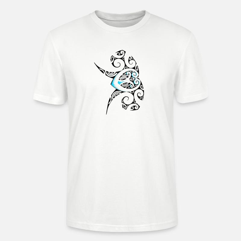 Polynesia Tattoo Kunst Ozean Schildkröte - Stanley/Stella Unisex Bio-T-Shirt CRAFTER - Weiß