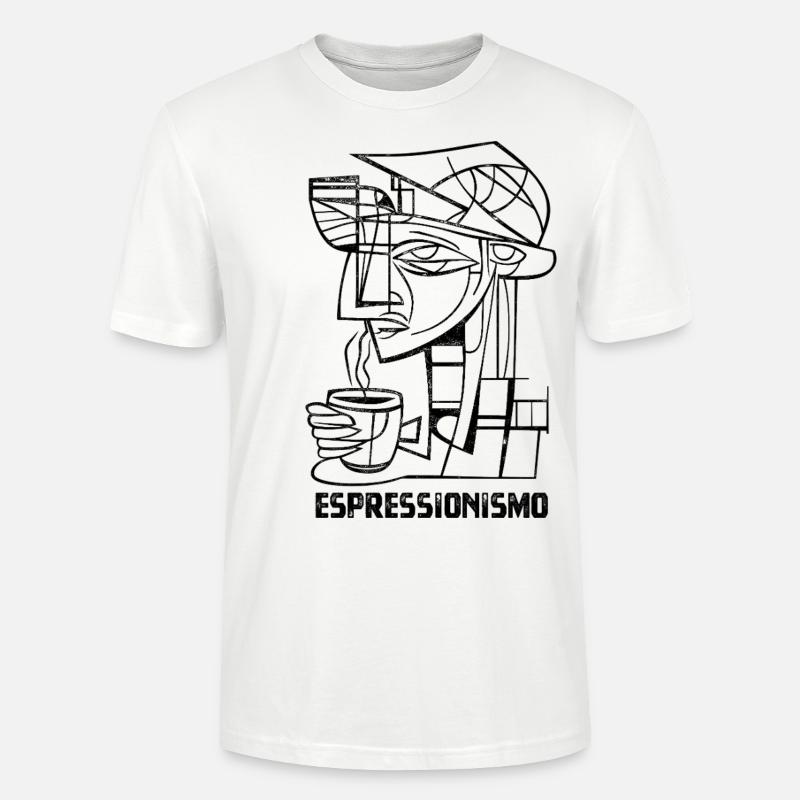 Espressionismus - Espresso - Kaffee trinken - Stanley/Stella Unisex Bio-T-Shirt CRAFTER - Weiß