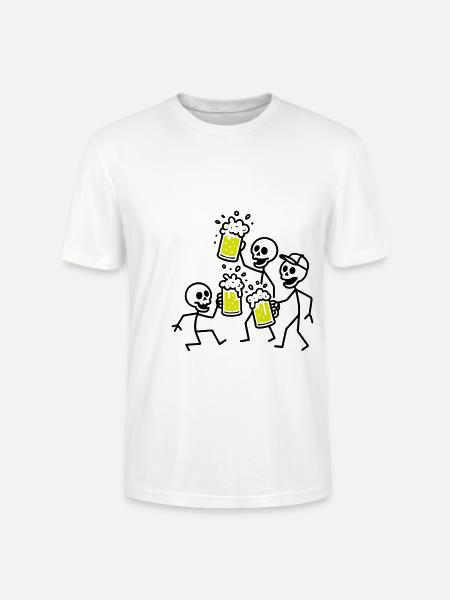 Beer Team Skeleton - Stanley/Stella CRAFTER Unisex Organic T-Shirt - white