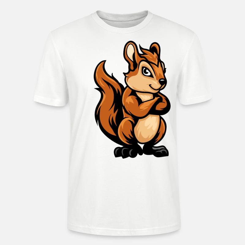 Squirrel Comic - Stanley/Stella CRAFTER Unisex Organic T-Shirt - white