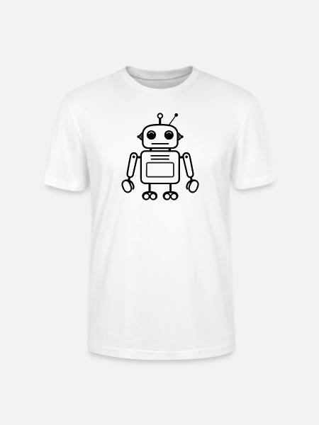 robot - Stanley/Stella CRAFTER Unisex Organic T-Shirt - white