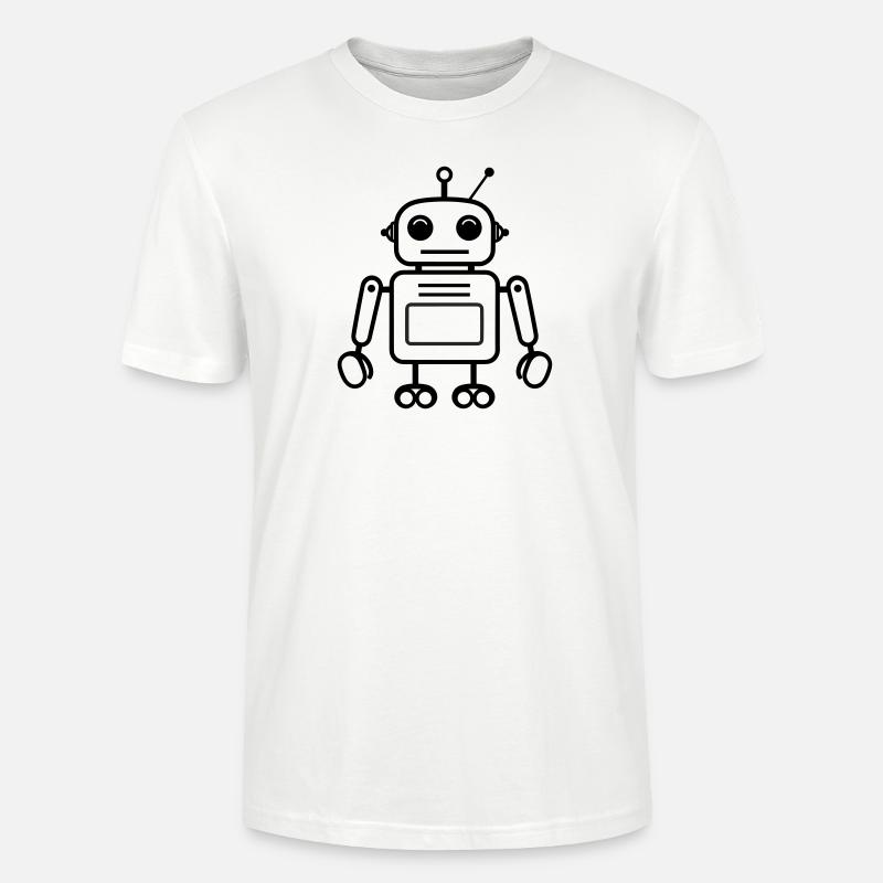 robot - T-shirt bio CRAFTER Stanley Stella Unisexe - blanc
