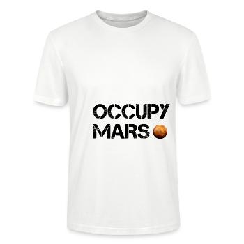 Occuper Mars - T-shirt bio CRAFTER Stanley Stella Unisexe - blanc - Devant - Alina (178cm) & Michal (187cm)