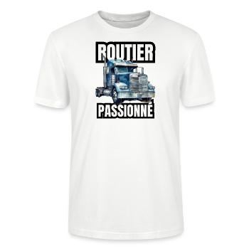 routier passionné - T-shirt bio CRAFTER Stanley Stella Unisexe - blanc - Devant - Alina (178cm) & Michal (187cm)