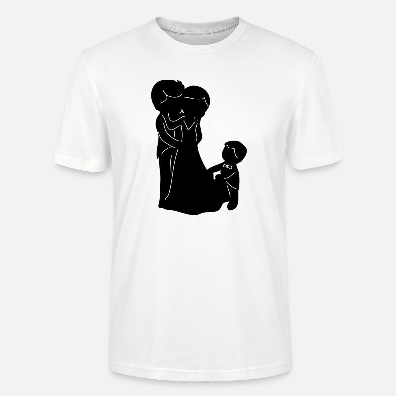 Brautpaar mit Kind Junge - Stanley/Stella Unisex Bio-T-Shirt CRAFTER - Weiß