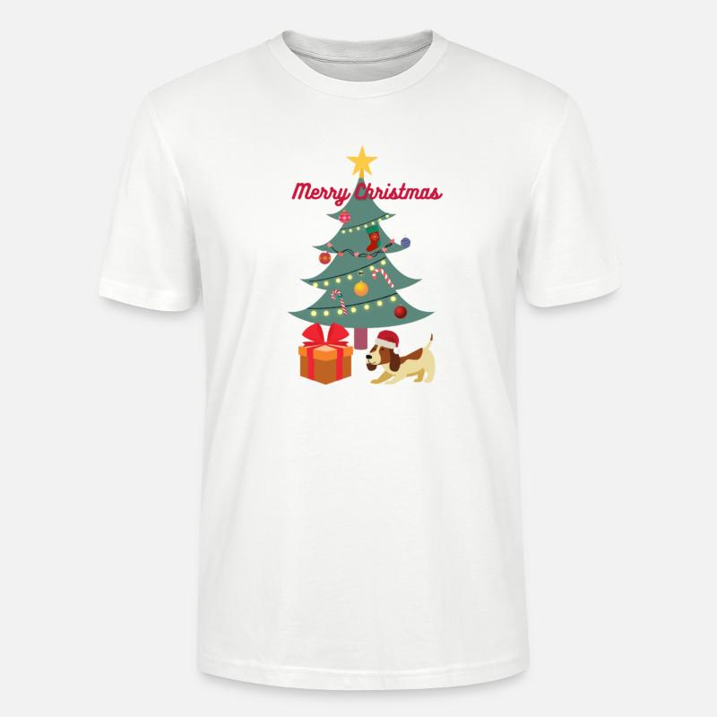 Joyeux Noël - T-shirt bio CRAFTER Stanley Stella Unisexe - blanc
