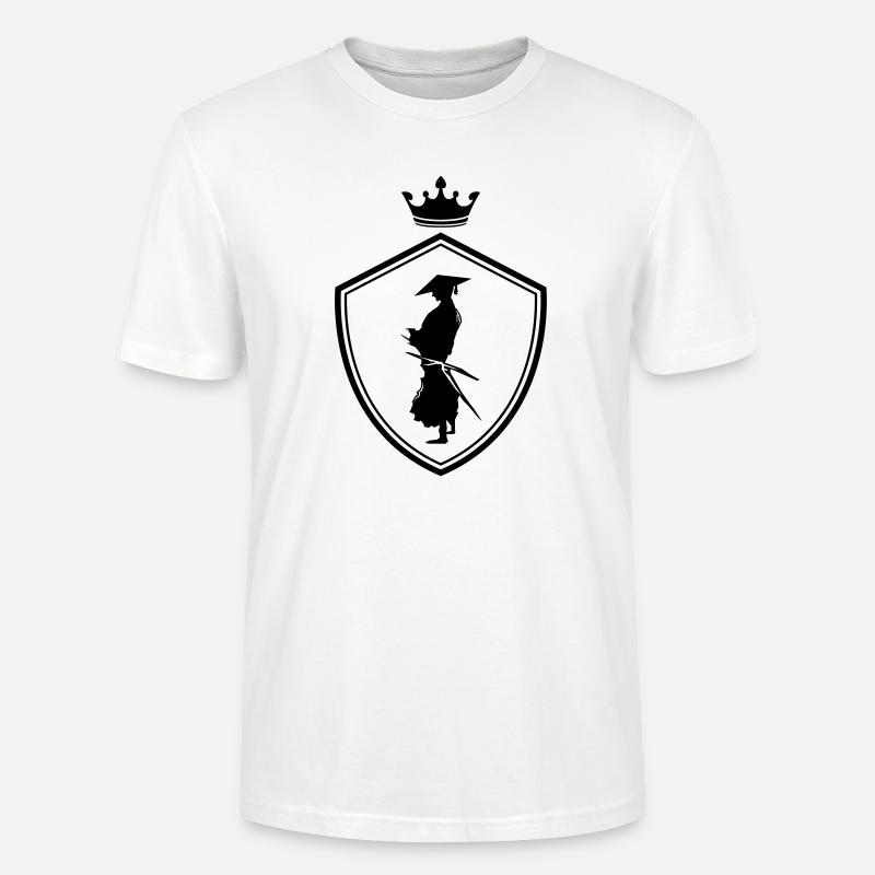 samurai warrior wappen - Stanley/Stella Unisex Bio-T-Shirt CRAFTER - Weiß