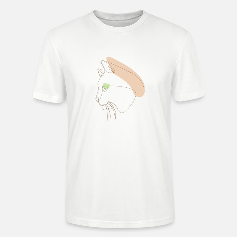 Katze - Stanley/Stella Unisex Bio-T-Shirt CRAFTER - Weiß