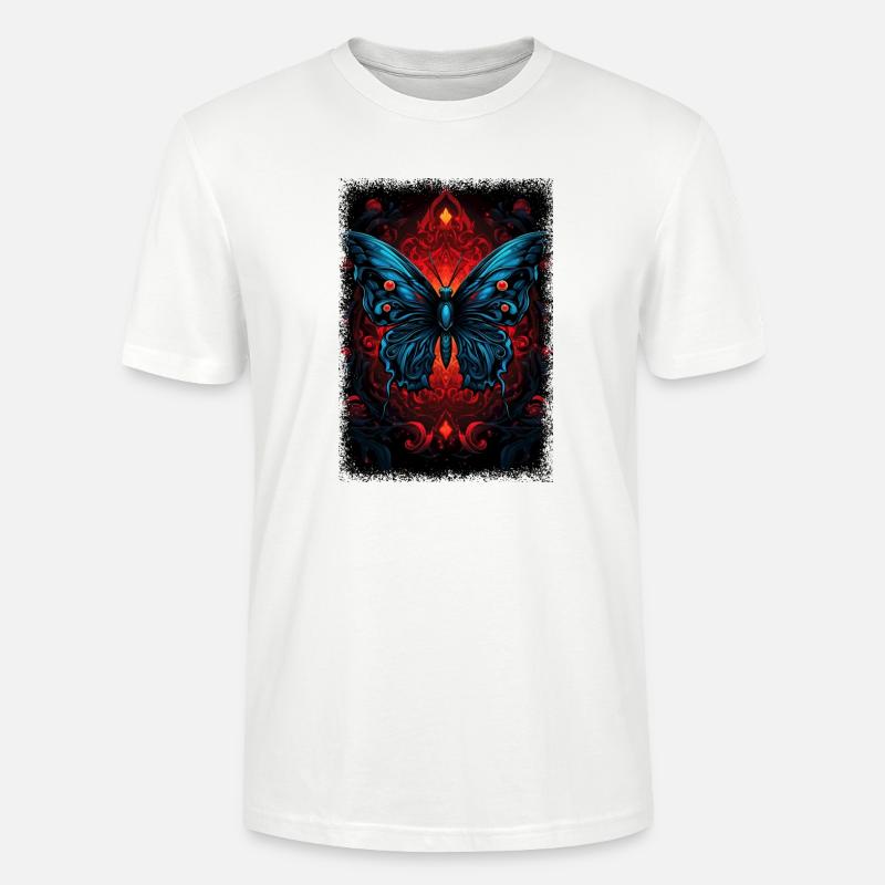 insectes monarque papillon insecte blague heureux mignon - T-shirt bio CRAFTER Stanley Stella Unisexe - blanc