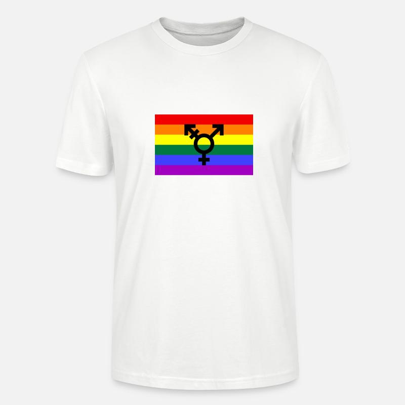 Pride Flagge mit Geschlechterzeichen - Stanley/Stella Unisex Bio-T-Shirt CRAFTER - Weiß