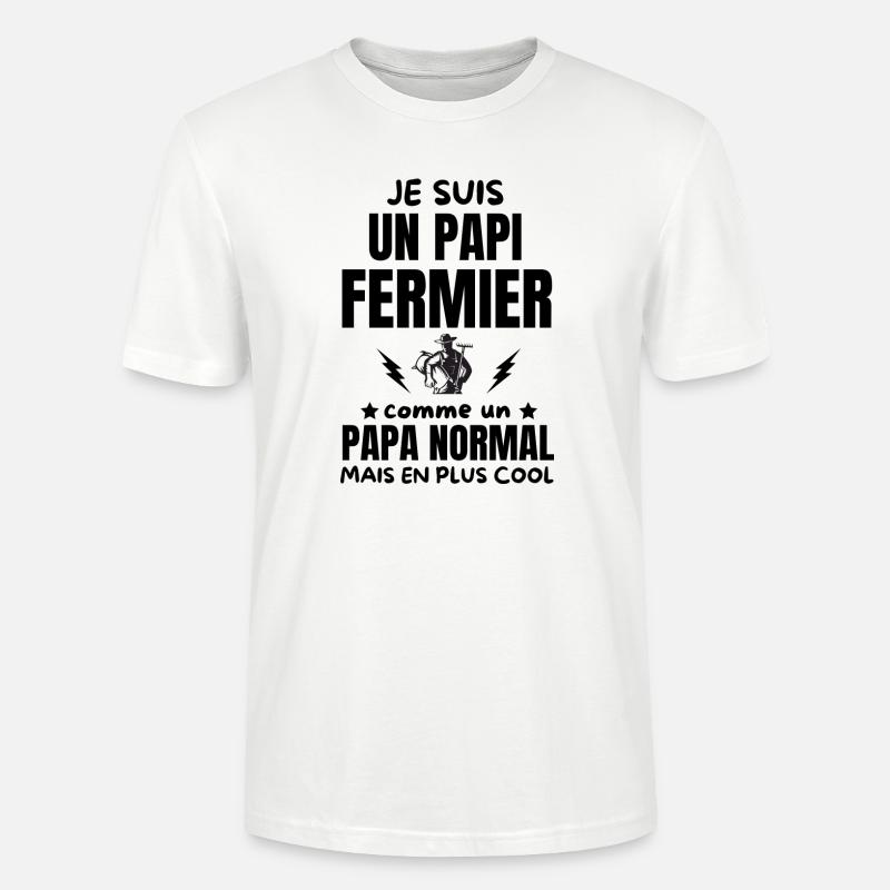 PAPI FERMIER - T-shirt bio CRAFTER Stanley Stella Unisexe - blanc