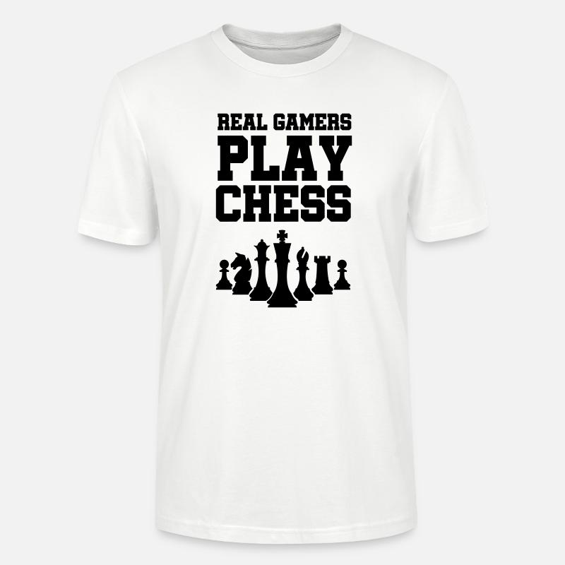 pièces d’échecs échecs - T-shirt bio CRAFTER Stanley Stella Unisexe - blanc