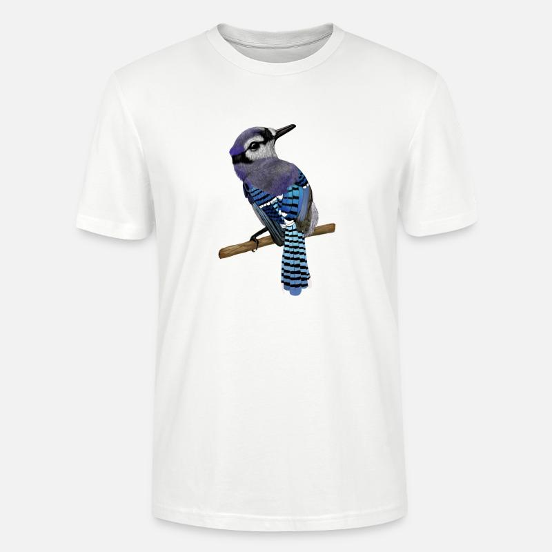 Blue Jay Vogel - Stanley/Stella Unisex Bio-T-Shirt CRAFTER - Weiß