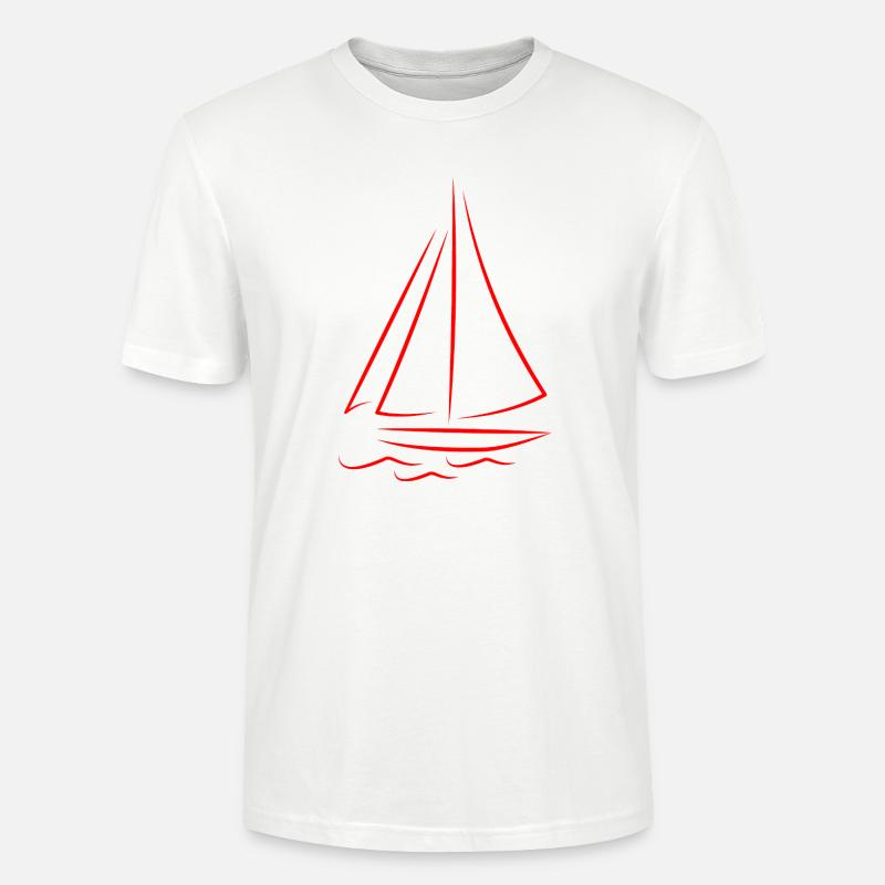 Segelboot Boot Illustration - Stanley/Stella Unisex Bio-T-Shirt CRAFTER - Weiß