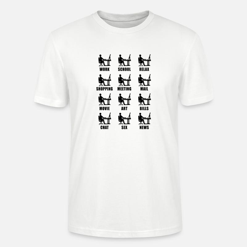 Computer Homeoffice Fun Geschenk - Stanley/Stella Unisex Bio-T-Shirt CRAFTER - Weiß
