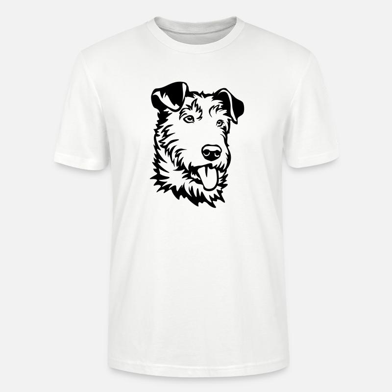 Irish Terrier Kopf - Stanley/Stella Unisex Bio-T-Shirt CRAFTER - Weiß