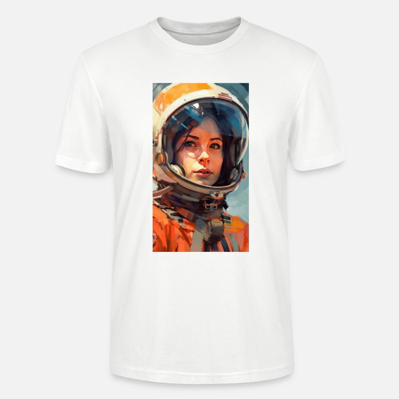 Fille de l’espace - T-shirt bio CRAFTER Stanley Stella Unisexe - blanc