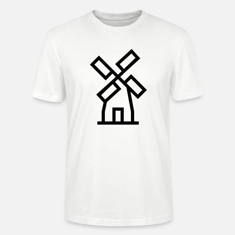 Windmühle windmill Luftenergie - Stanley/Stella Unisex Bio-T-Shirt CRAFTER - Weiß