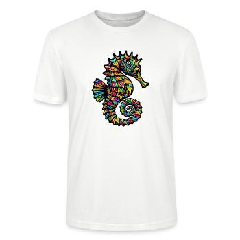 hippocampe - T-shirt bio CRAFTER Stanley Stella Unisexe - blanc - Devant - Alina (178cm) & Michal (187cm)