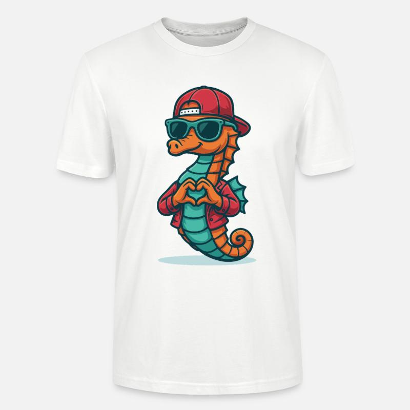 Herzreiter Seepferdchen - Stanley/Stella Unisex Bio-T-Shirt CRAFTER - Weiß