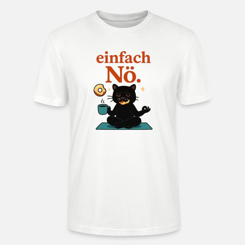 Entspannte Yogapose - einfach Nö - Stanley/Stella Unisex Bio-T-Shirt CRAFTER - Weiß