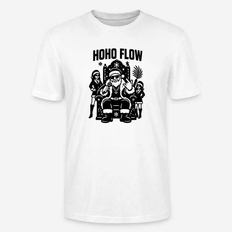 Santa Ho Ho Flow Rap - Stanley/Stella Unisex Bio-T-Shirt CRAFTER - Weiß