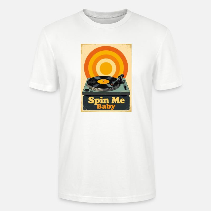 Retro-Vinylplatte mit warmem, lebendigem Ton - Stanley/Stella Unisex Bio-T-Shirt CRAFTER - Weiß