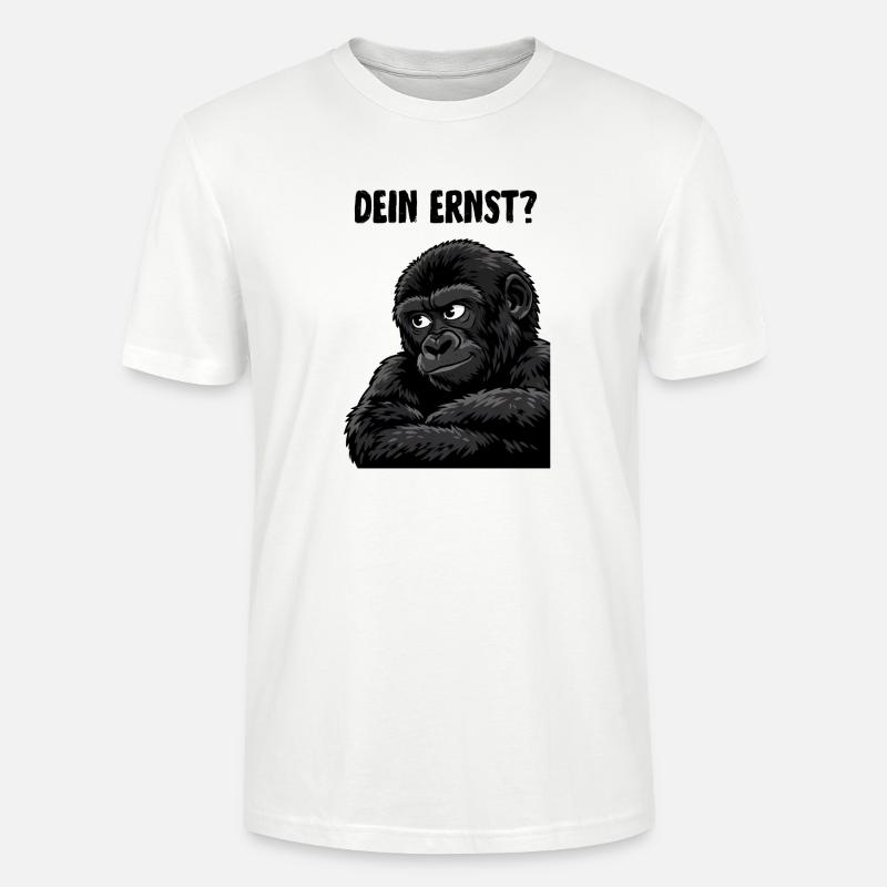 Affe mit skeptischem Blick - dein ernst? - Stanley/Stella Unisex Bio-T-Shirt CRAFTER - Weiß