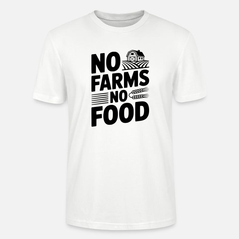 Pas de fermes, pas de nourriture - T-shirt bio CRAFTER Stanley Stella Unisexe - blanc