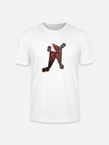 Geometrisches Farb-N-Muster - Martina Eßer - Stanley/Stella Unisex Bio-T-Shirt CRAFTER - Weiß