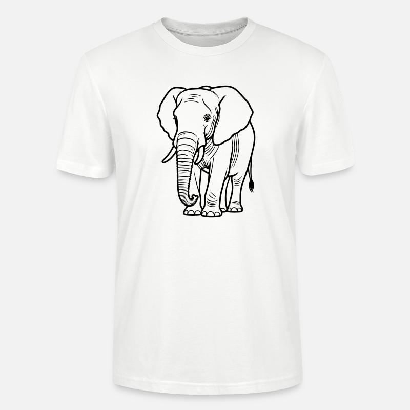 Elefant - Stanley/Stella Unisex Bio-T-Shirt CRAFTER - Weiß