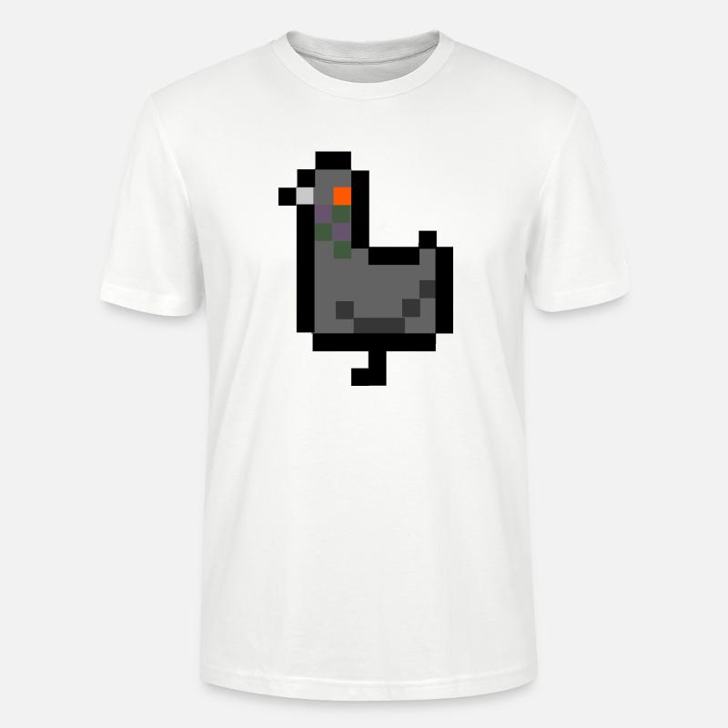 pigeon pixel - T-shirt bio CRAFTER Stanley Stella Unisexe - blanc
