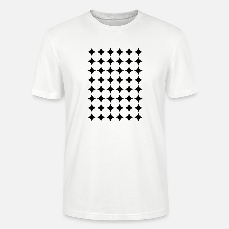 geometric circles pattern grid - Stanley/Stella CRAFTER Unisex Organic T-Shirt - white