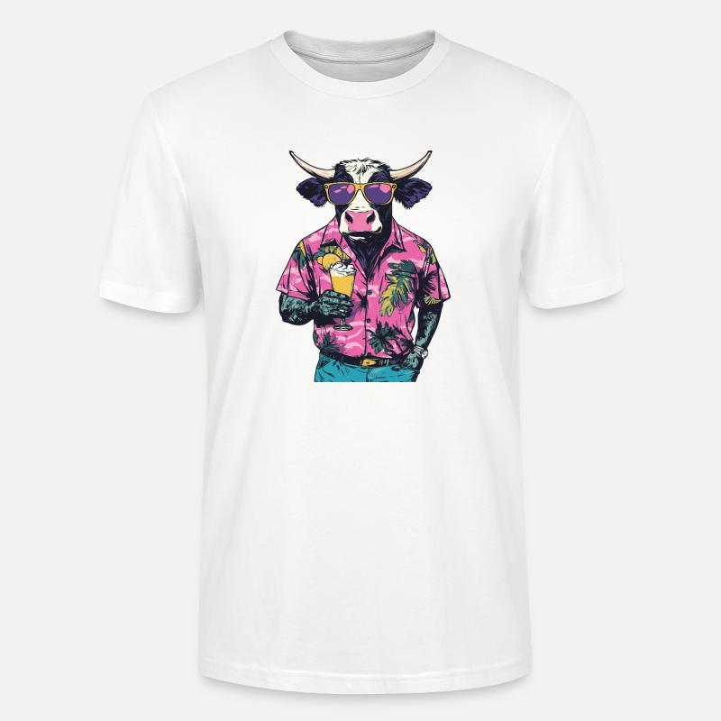Kuh Comic Sommer - Stanley/Stella Unisex Bio-T-Shirt CRAFTER - Weiß