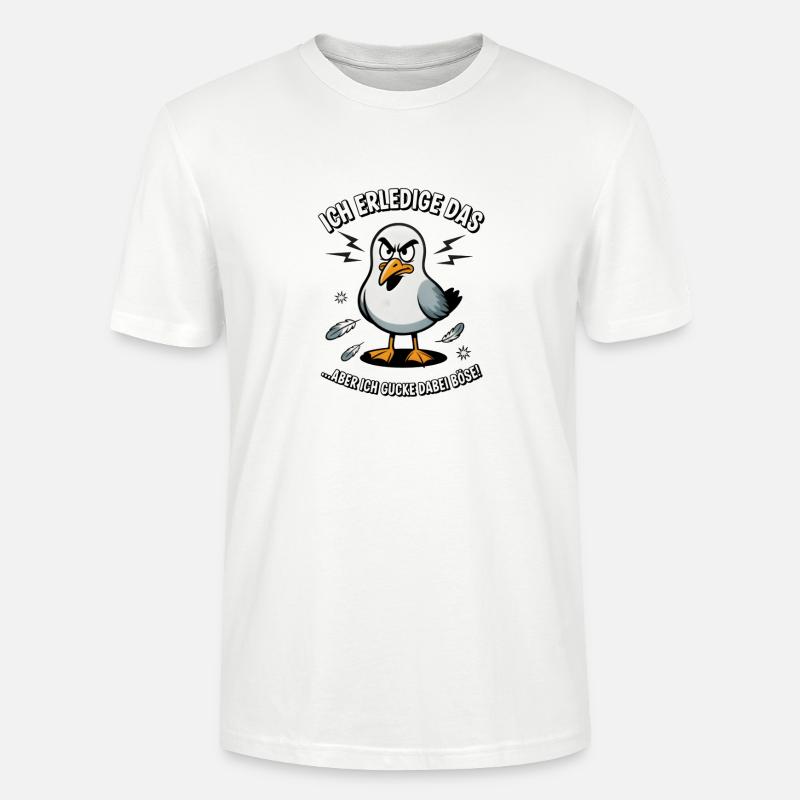 Möwe Seevogel Nen scheiss muss ich - Stanley/Stella Unisex Bio-T-Shirt CRAFTER - Weiß