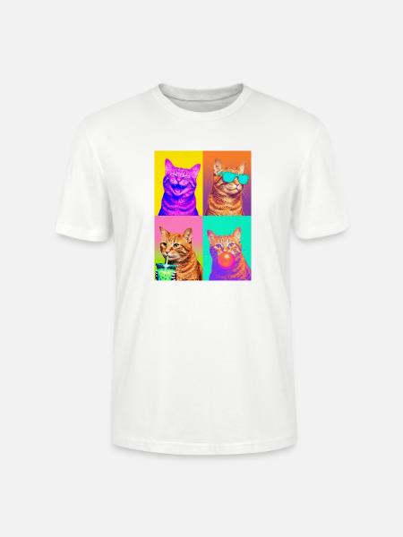 Katzen orange Tabby Katze - Stanley/Stella Unisex Bio-T-Shirt CRAFTER - Weiß