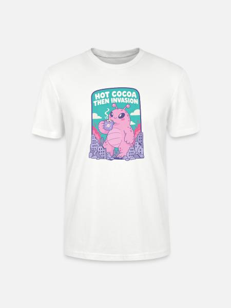 Heiße Schokolade, Invasion der Aliens - Stanley/Stella Unisex Bio-T-Shirt CRAFTER - Weiß