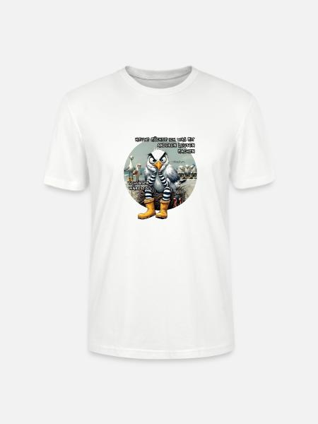 Böse Möwen - Leute schubsen - Stanley/Stella Unisex Bio-T-Shirt CRAFTER - Weiß