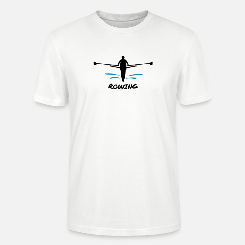 Rudern, Ruderer und Wasser - Stanley/Stella Unisex Bio-T-Shirt CRAFTER - Weiß