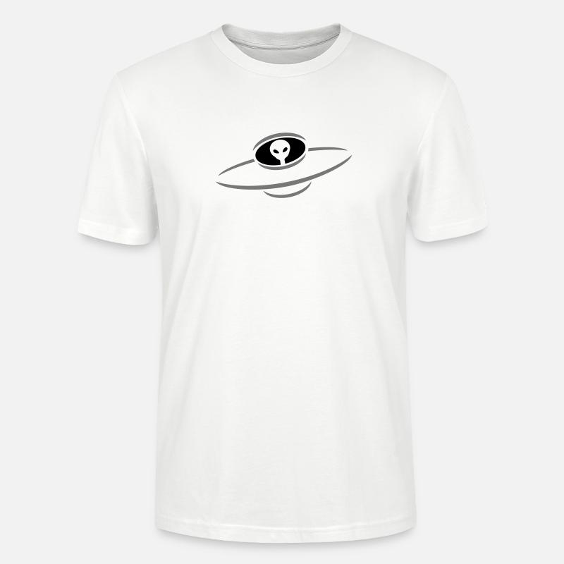 Alien Ufo Raumschiff - Stanley/Stella Unisex Bio-T-Shirt CRAFTER - Weiß