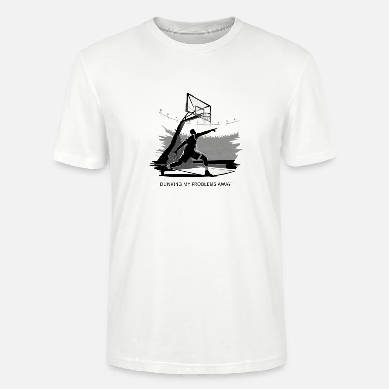 Dunking My Problems Away Basketball - Stanley/Stella Unisex Bio-T-Shirt CRAFTER - Weiß